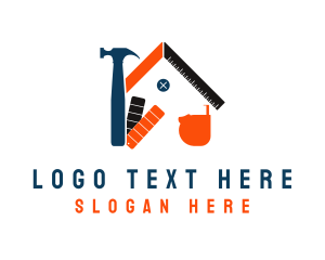Construction - House Renovation Tools logo design