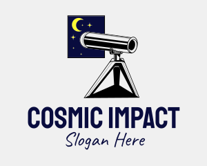 Asteroid - Window Stargazing Telescope logo design
