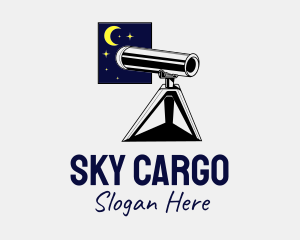 Window Stargazing Telescope logo design