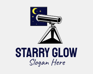Window Stargazing Telescope logo design