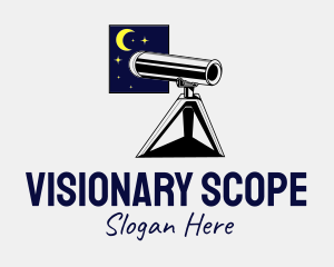 Scope - Window Stargazing Telescope logo design
