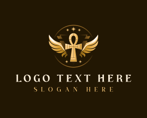 Jewel - Luxury Ankh Wings logo design