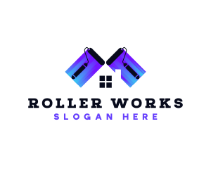 Paint Roller Renovation logo design