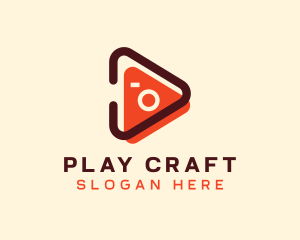 Camera Play Button logo design