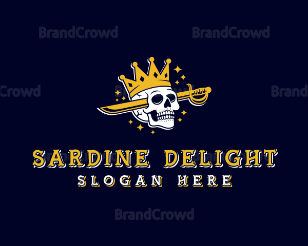 Crown Skull Sword Logo