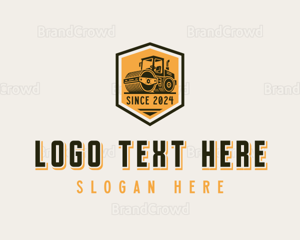 Steamroller Construction Machinery Logo