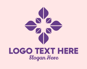 Simple - Purple Petal Flower logo design
