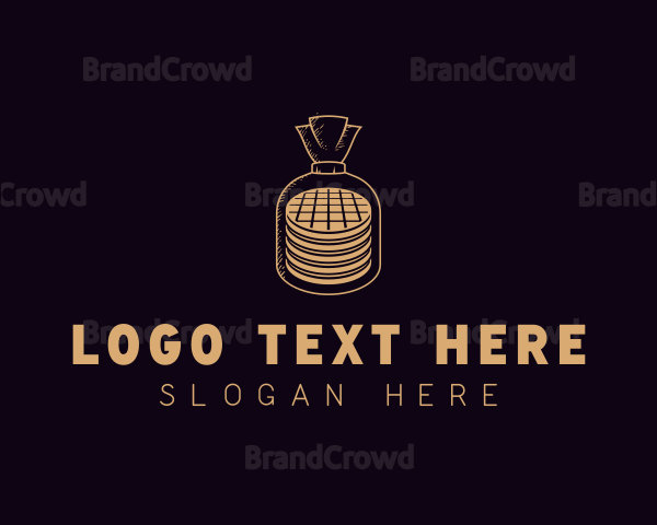 Stroopwafel Waffle Bakery Logo