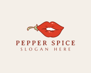 Pepper - Sexy Hot Lips logo design