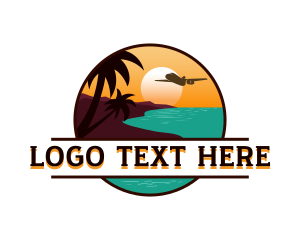 Flight Sea Sunset logo design