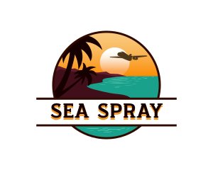 Flight Sea Sunset logo design