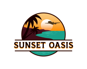 Flight Sea Sunset logo design