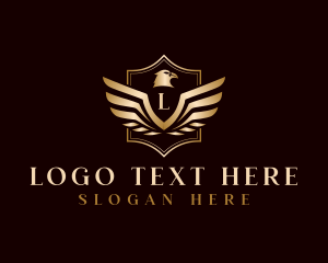 Crest - Luxury Eagle Veteran logo design