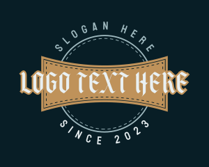 Round - Gothic Vintage Wordmark logo design