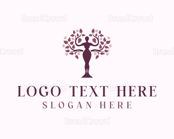 Botanical Woman Meditation Logo