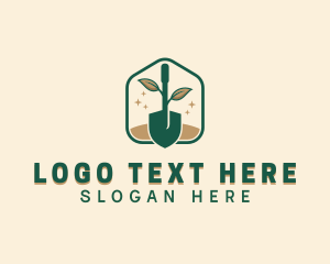 Gardening Shovel Plant Logo