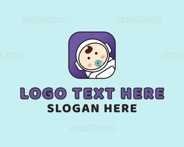 Astronaut Baby Nursery Logo