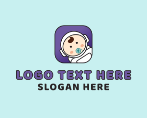 Daycare - Astronaut Baby Nursery logo design