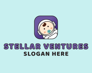 Astronaut Baby Nursery logo design