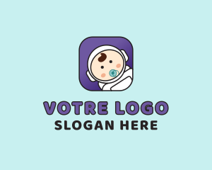 Preschool - Astronaut Baby Nursery logo design