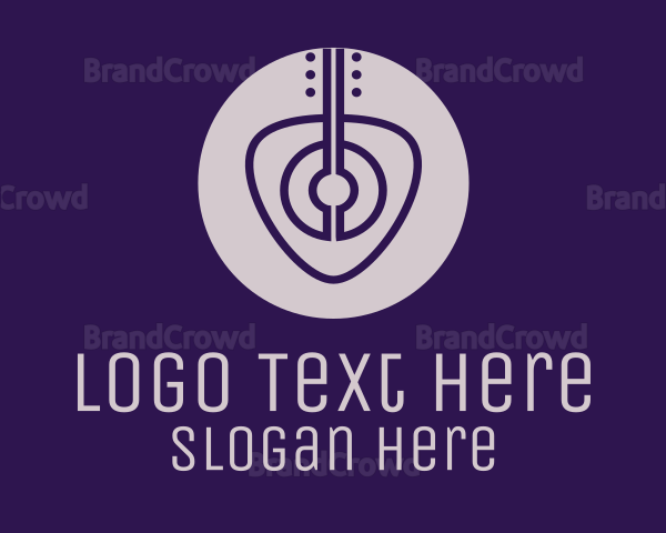 Guitar Pick Musician Logo