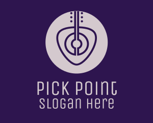 Pick - Guitar Pick Musician logo design