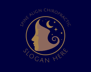 Cosmic Woman Face logo design