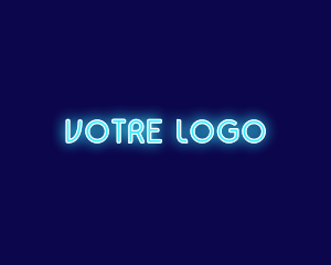 Web Developer - Simple Neon Business logo design