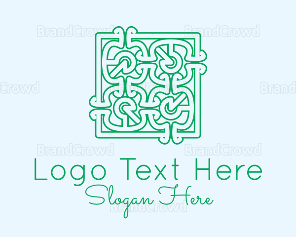 Green Moroccan Pattern Logo