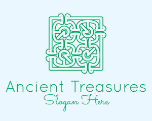 Green Moroccan Pattern  logo design