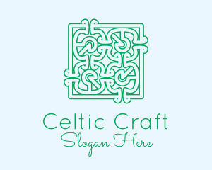 Gaelic - Green Moroccan Pattern logo design