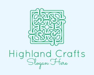 Scottish - Green Moroccan Pattern logo design