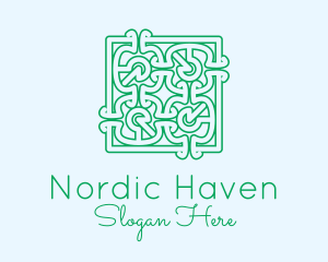 Nordic - Green Moroccan Pattern logo design