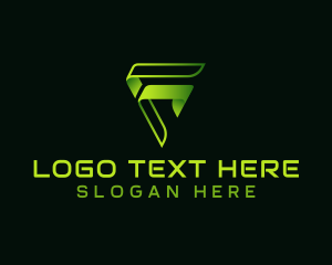 Letter F - Digital Cyber Gaming logo design