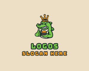 Kingdom - Royal Crocodile Burger logo design