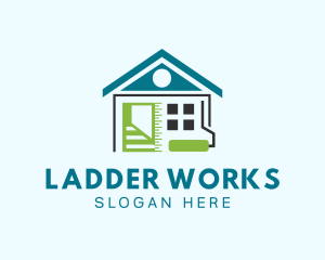 Ladder - Renovation House Tools logo design