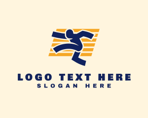 Person - Fast Running Athlete logo design