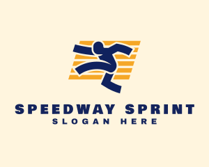 Fast Running Athlete logo design