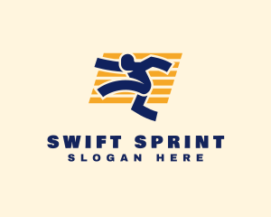 Fast Running Athlete logo design