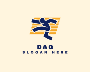 Dash - Athlete Hurdle Jump logo design
