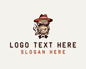 Cigar - Monkey Smoking Cigar logo design