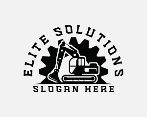 Construction Excavator Gear logo design