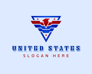 Patriotic Eagle Crest logo design