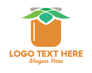 Orange - Orange Leaves Jar logo design