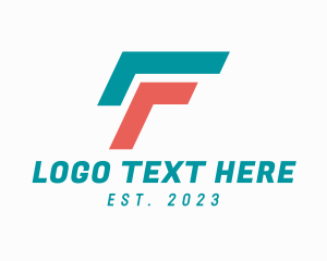 Line Art - Letter F Line Art logo design