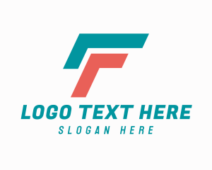 Letter F Line Art Logo