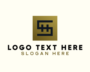 Firm - Gold Luxe Letter S logo design