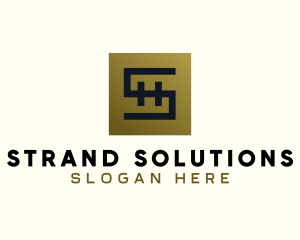 Gold Luxe Letter S logo design