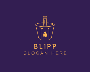 Pub - Wine Glass Droplet logo design