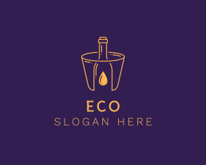 Liquor - Wine Glass Droplet logo design